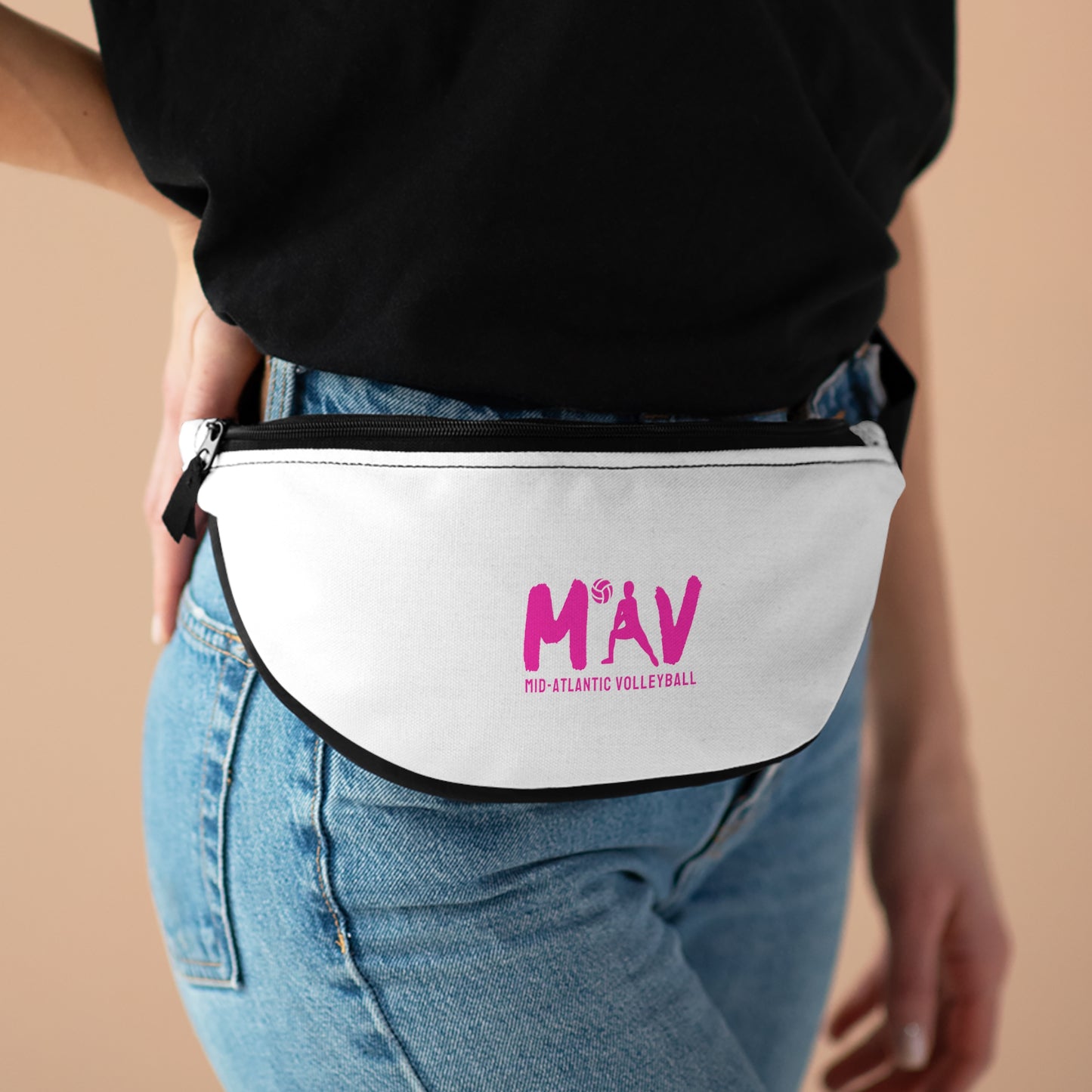 Pink on White MAV Fanny Pack